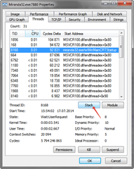 Using Process Explorer as the debugging tool - Miranda NG